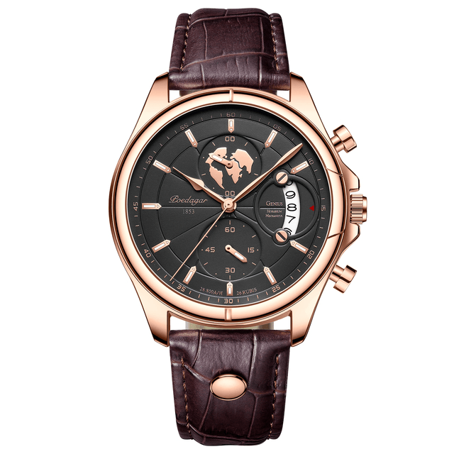 Schweizer Herrenuhr mit Lederarmband