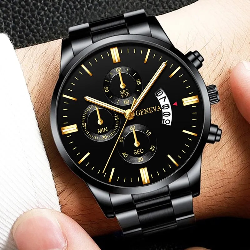 Herrenuhr Geneva Black
